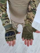 Тактичні рукавички без пальців, Олива, розмір XXL - зображення 4
