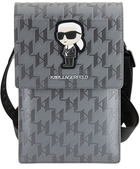 Чохол-сумка Karl Lagerfeld Saffiano Monogram Ikonik Silver (3666339170615)