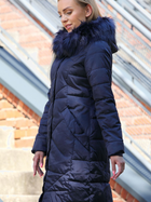 Куртка демісезонна довга з капюшоном жіноча PERSO BLH818025F S Темно-синя (5905080209341) - зображення 5