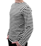Тельняшка морская с длинным рукавом, с черными и белыми полосами, 100% хлопок, размер XL - изображение 5