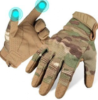 Тактичні рукавички закриті мультикам із сенсором ЗСУ повнопалі армійські рукавички з пальцями тактичні XL - изображение 1