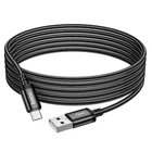 Кабель зарядки HOCO X91 (2.4A) (3M) для MicroUSB to USB для Android/Samsung/Xiaomi/Huawei/Meizu Чорний