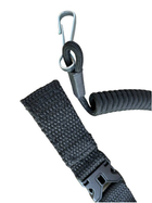 Страховой шнур (тренчик) для крепления оружия с фастексом Черный - изображение 4
