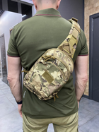 Сумка тактична з ременем через плече, Cordura, Мультикам, Yakeda, підсумок тактичний з ременем через плече - зображення 3