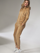 Bluza damska z kapturem elegancka Figl M745 L Beżowa (5902194386814) - obraz 4