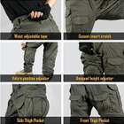 Чоловічі тактичні штани рип стоп зі знімними наколінниками G3 Combat IDOGEAR, штани армійські Rip Stop олива, 98532125-XXL - зображення 3