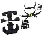 Підвісна система з захисними протиударними подушками для військового шолома чорний - зображення 1