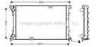 Радіатор охолодження OPEL, RENAULT (вир-во AVA) Ava (RT2313)