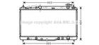 Радіатор охолодження TOYOTA CAMRY (XV4) (07-) 2.4 i (вир-во AVA) Ava (TO2464)