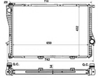 Радиатор охлаждения двигателя BMW 5,7-Series E39/E38 94- (выр-во NRF) NRF (55321)