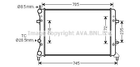 Радіатор охолодження VOLKSWAGEN JETTA IV (вир-во AVA) Ava (VN2359)