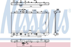 Радиатор охлаждения SUZUKI SX4 (EY, GY) (06-) 1.6i АО (выр-во Nissens) Nissens (64255)