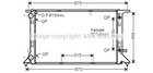Радіатор, Система охолодження двигуна Ava (AIA2293)