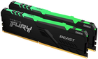 Pamięć Kingston Fury DDR4-3200 65536 MB PC4-25600 (Kit of 2x32768) Beast RGB Black (KF432C16BBAK2/64)