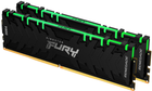 Оперативна пам'ять Kingston Fury DDR4-3600 65536 MB PC4-28800 (Kit of 2x32768) Renegade RGB 2Rx8 Black (KF436C18RBAK2/64) - зображення 1