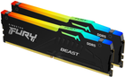 Оперативна пам'ять Kingston FURY DDR5-6000 16384MB PC5-48000 (Kit of 2x8192) Beast RGB Black (KF560C40BBAK2-16) - зображення 1