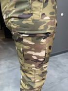 Штани тактичні флісові, розмір 3XL, Мультикам, утеплені штани для військових на флісі, тактичні штани - зображення 3