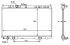 Радіатор охолодження NISSAN ALMERA CLASSIC (N16) M (вир-во NRF) NRF (59099)