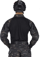 Тактична армійська бойова сорочка зсу з налокітниками убакс IDOGEAR G3 Combat, чорний мультикам, 96358652-S - зображення 6