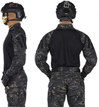 Тактична бойова армійська сорочка зсу з налокітниками убакс IDOGEAR G3 Combat, чорний мультикам, 96358652-L - зображення 2