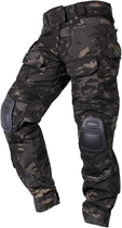 Чоловічі тактичні штани multicam з наколінниками G3 Combat IDOGEAR, штани камуфляж Rip Stop чорний мультикам, 6933451-M - зображення 1