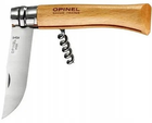 Складаний ніж зі штопором, 100мм бук Opinel №10 "Inox" 001410 - зображення 4