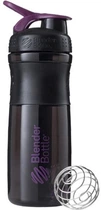 Шейкер BlenderBottle SportMixer с шариком 820 мл Черно-фиолетовый (SM 28oz Black/Plum)