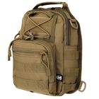 Рюкзак однолямочный через плечо Shoulder Bag, "MOLLE" Темный койот - изображение 4