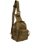 Рюкзак однолямочный через плечо Shoulder Bag, "MOLLE" Темный койот - изображение 6