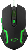 Миша Esperanza MX205 Fighter USB Black/Green (5901299925539) - зображення 1