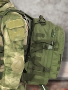 Рюкзак тактический военный водонепроницаемый (мужской) с креплением молли (mollie) 40 л хаки - изображение 4