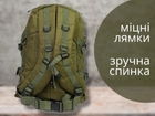 Рюкзак тактический военный водонепроницаемый (мужской) с креплением молли (mollie) 40 л хаки - изображение 6