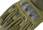 Тактические полнопалые перчатки (велоперчатки, мотоперчатки) Eagle Tactical ET-12 Green Размер XL - изображение 7