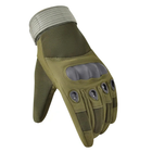 Тактические полнопалые перчатки (велоперчатки, мотоперчатки) Eagle Tactical ET-12 Green Размер L - изображение 6