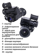 Монокуляр нічного бачення з компасом і кріпленням на шолом NVG10 Luxun Чорний - зображення 7