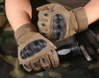 Перчатки защитные на липучке FQ20T001 Песочный М (Kali) - изображение 2