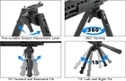 Сошки Leapers UTG Recon 360 TL, 140-180 мм, M-LOK, 3 позиції, поворотні, гумові ніжки, TL-BPM02 (242683) - зображення 2