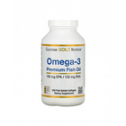 Жирные кислоты California Gold Nutrition Омега-3 рыбий жир премиального качества, Omega-3 Premium Fish Oil, 240 рыбно-желатиновых капсул (599141)