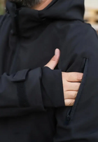 Куртка тактична Хантер Софтшелл чорна на сітці No Brand 46 ( 542 ) - изображение 2