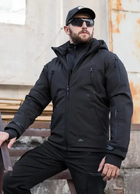 Куртка тактична Хантер Софтшелл чорна на сітці No Brand 46 ( 542 ) - изображение 5