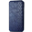 Кожаный чехол-книжка GETMAN Cubic для Xiaomi Redmi Note 9 / Redmi 10X Синий