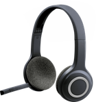 Słuchawki Logitech Wireless Headset H600 Czarny (981-000342)