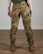 Жіночі військові штани тактичні ріп-стоп з флісовою підкладкою р. L Піксель - зображення 4