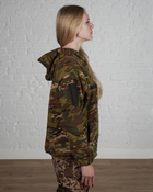Женская военная тактическая флисовая кофта с капюшоном р. XL Мультикам - изображение 3