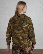 Женская военная тактическая флисовая кофта с капюшоном р. L Мультикам - изображение 4