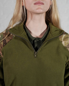 Жіночий військовий тактичний убакс флісовий з рукавами ріп-стоп та підкладкою з флісу р. M Мультикам-олива - зображення 6