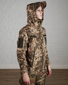 Женская военная тактическая куртка SoftShell трехслойная осень/зима р. M Пиксель - изображение 2