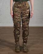 Женские военные штаны тактические SoftShell трехслойные осень/зима р. L Мультикам - изображение 1