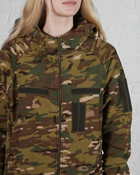 Женская военная тактическая флисовая кофта с капюшоном р. S Мультикам - изображение 5