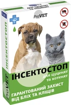 Капли от блох и клещей ProVET Инсектостоп для котят и щенков, 6 пипеток по 0,5 мл (4820150200275/4823082409808)